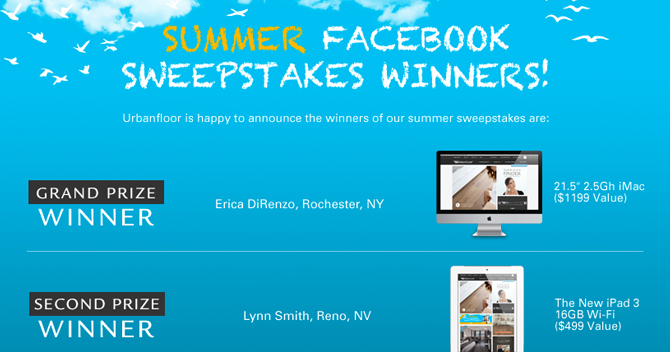 Congratulations to Our Summer 2012 Apple Sweepstakes Winners ...