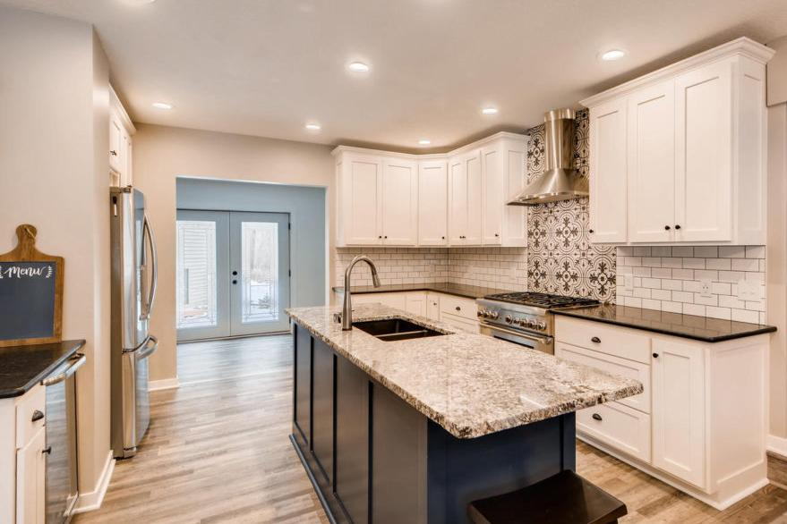 Kitchen featuring Urbanfloor Cascade SPC Flooring