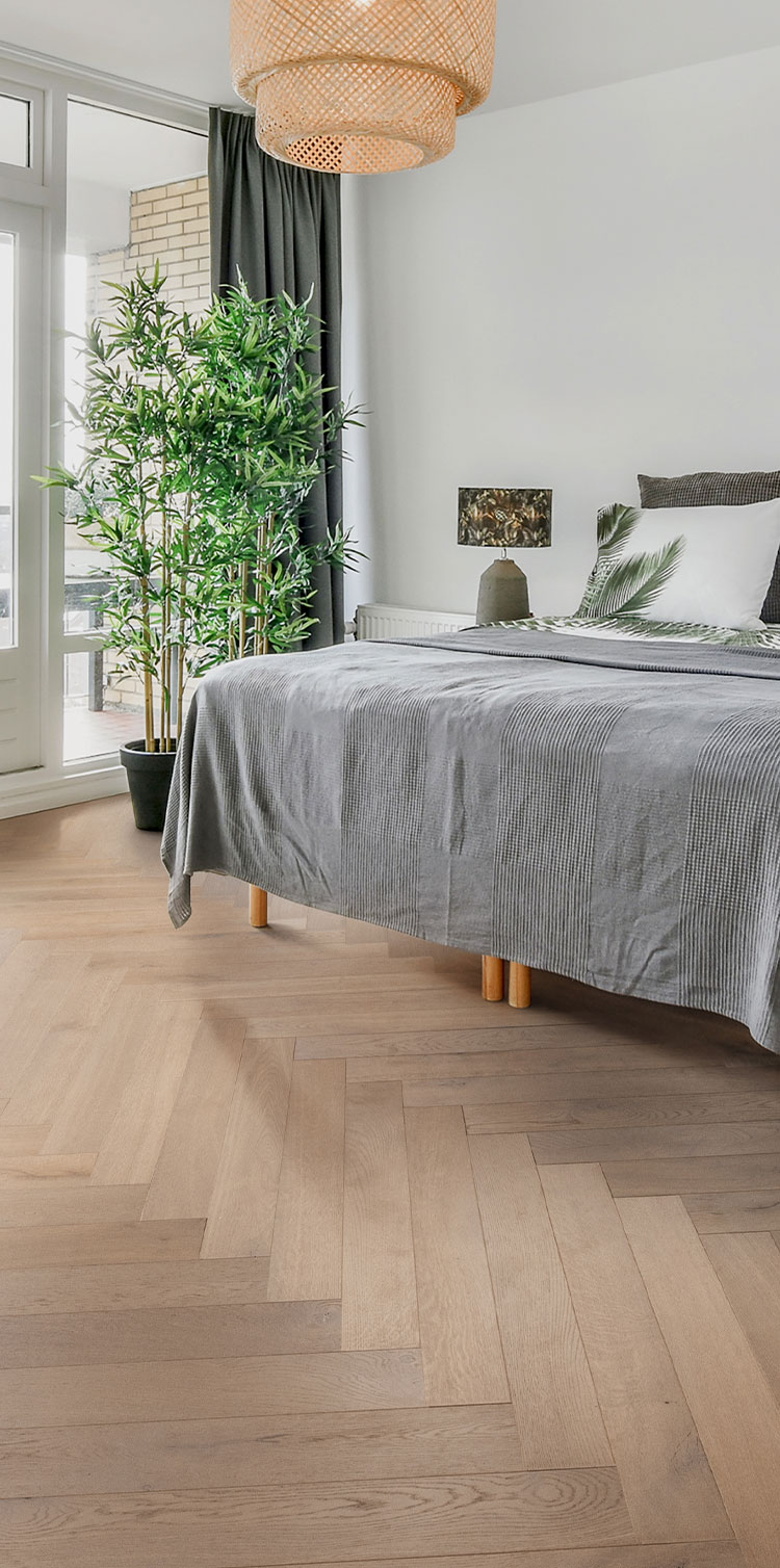 Room scene showcasing Urban Floor's Timbertop hardwood flooring, featuring its natural beauty and elegant design in a spacious interior setting.